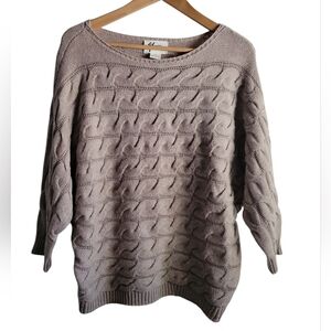 Women's Cable Knit Sweater - Taupe